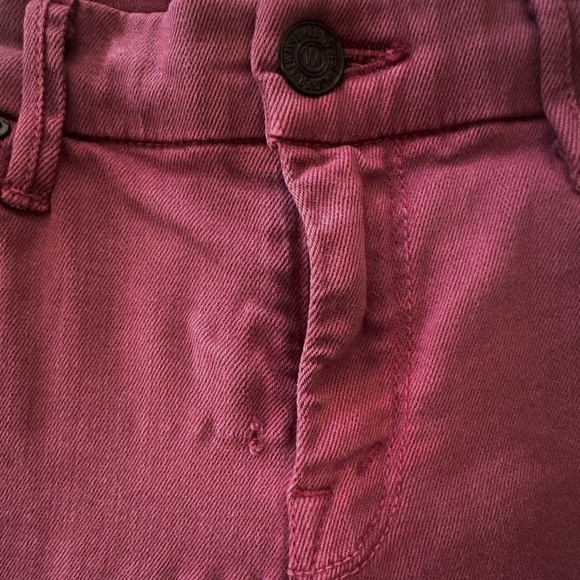 MOTHER The Looker Pop Velvety Skinny Trouser Jean in Raspberry, Size 27 - Picture 10 of 13